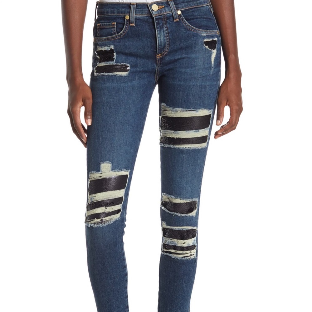 NWT Ramy Brook Naomi Sequin Jean size 25